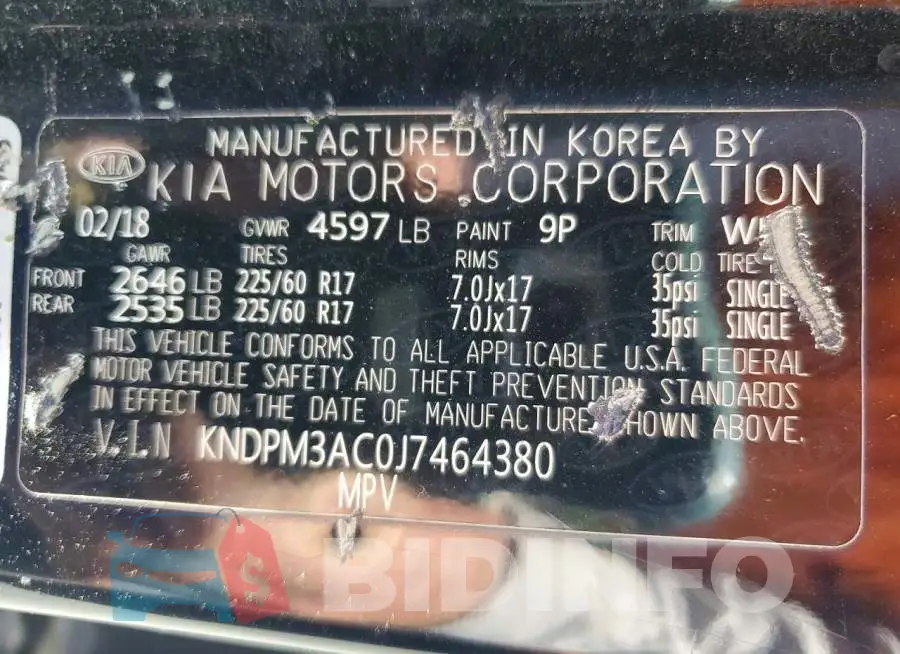 KNDPM3AC0J7464380 Photo# 14