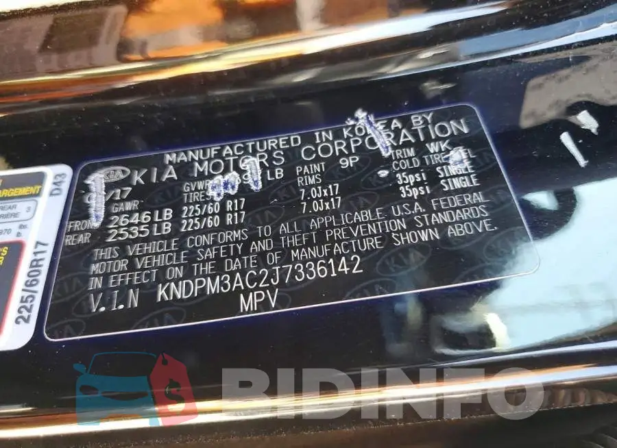 KNDPM3AC2J7336142 Photo# 13