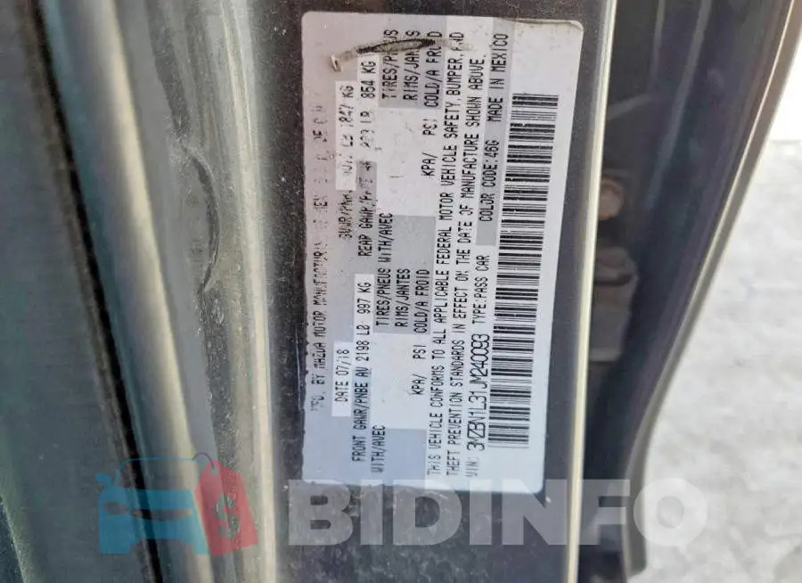 3MZBN1L31JM240093 Photo# 12