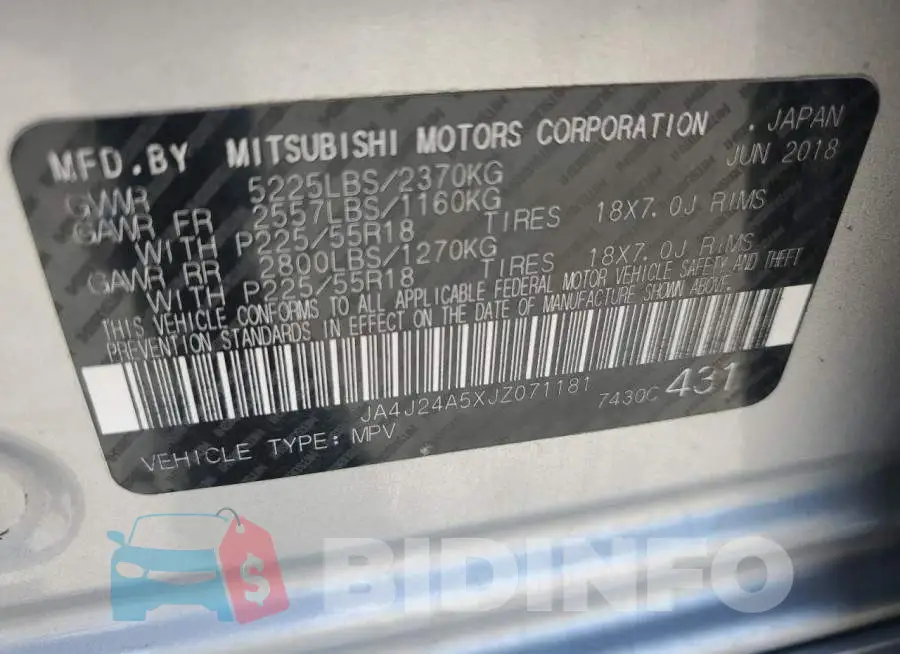 JA4J24A5XJZ071181 Photo# 13