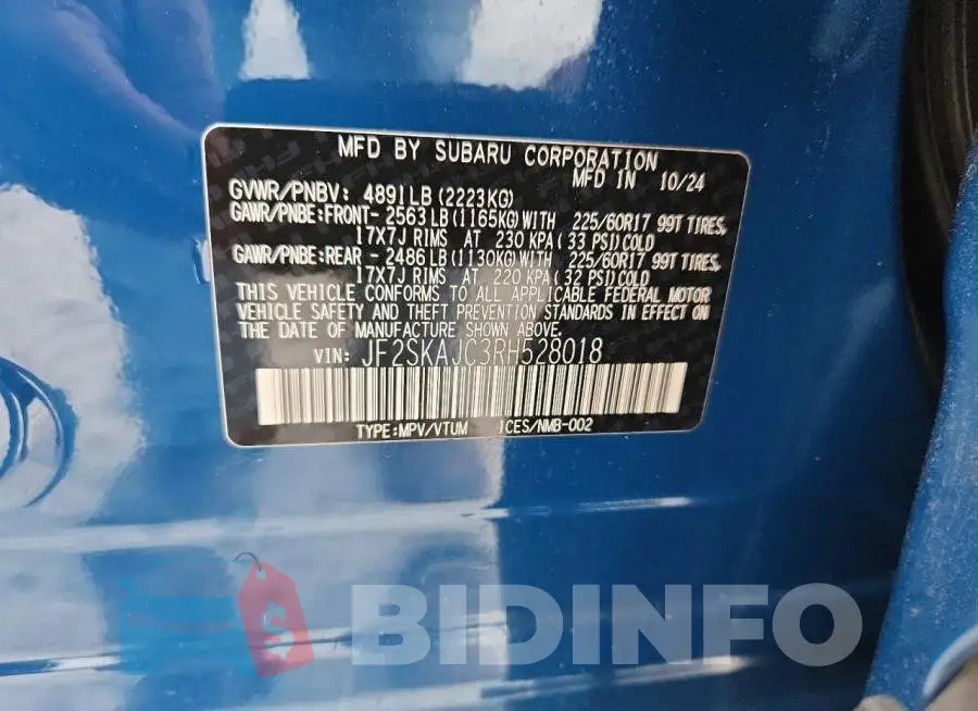 JF2SKAJC3RH528018 Photo# 14
