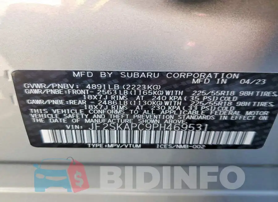 JF2SKAPC9PH469531 Photo# 13