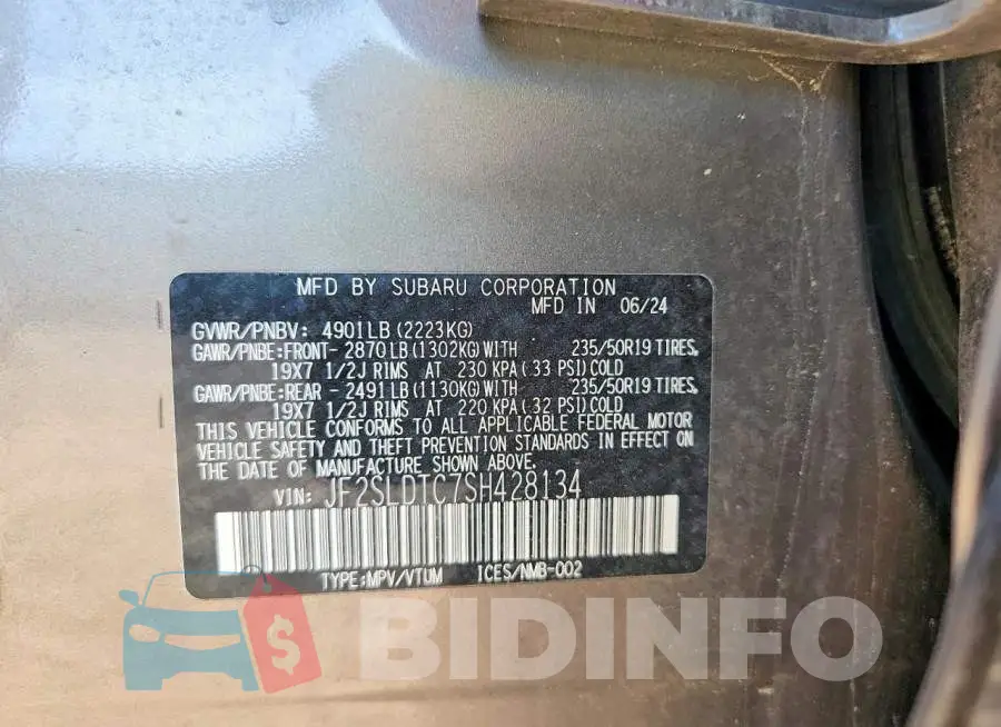JF2SLDTC7SH428134 Photo# 14