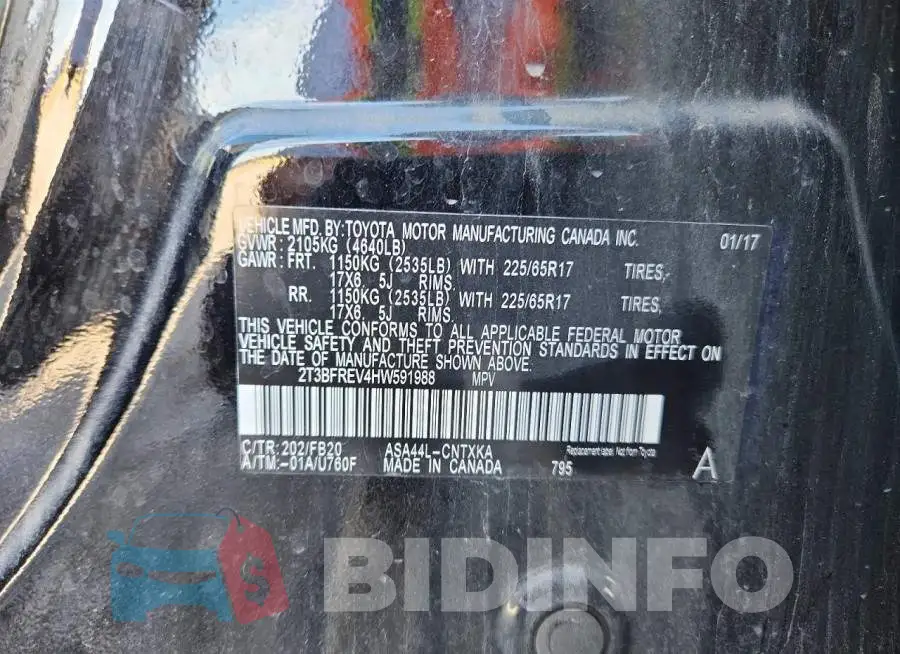 2T3BFREV4HW591988 Photo# 12