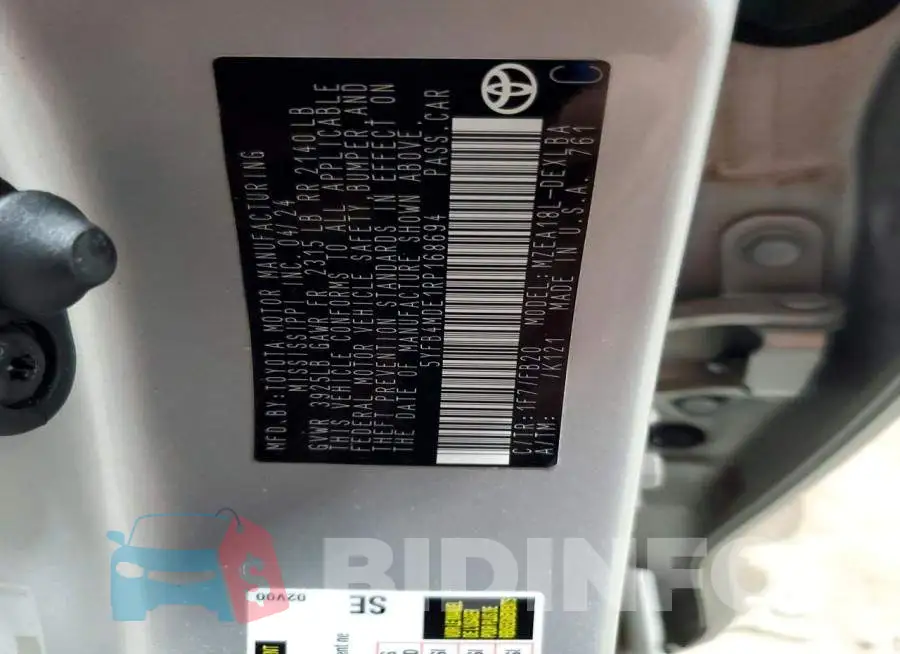 5YFB4MDE1RP168694 Photo# 12