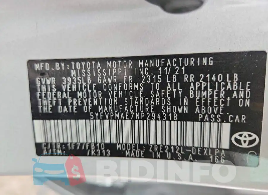 5YFVPMAE7NP294318 Photo# 13