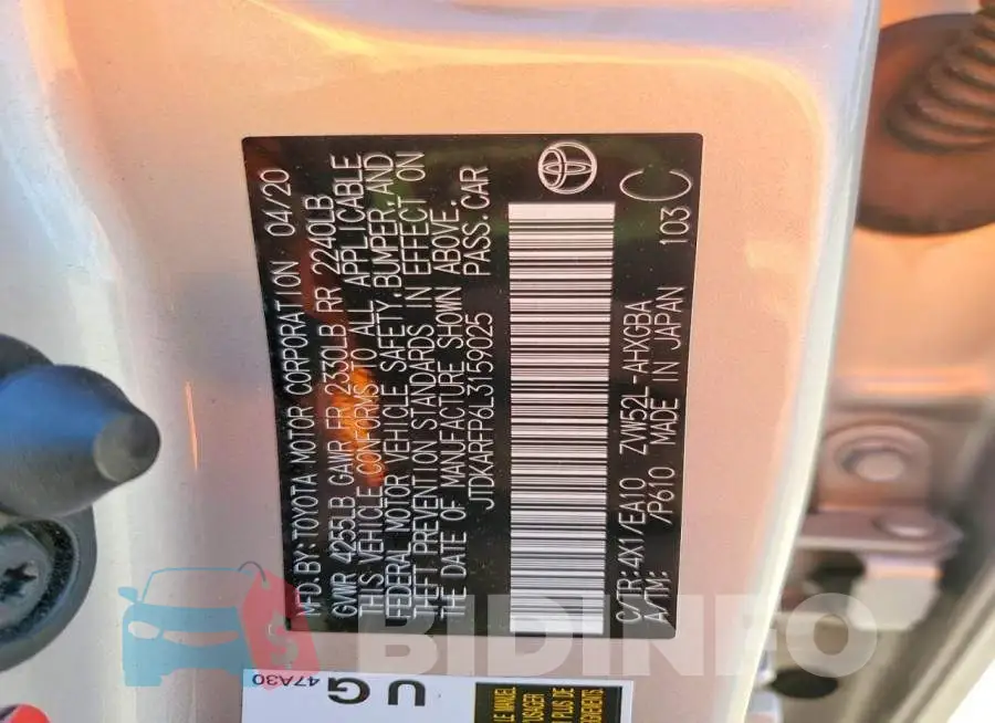 JTDKARFP6L3159025 Photo# 12