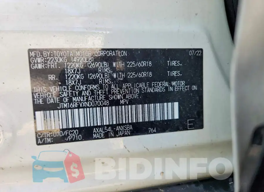 JTM16RFVXND070048 Photo# 13