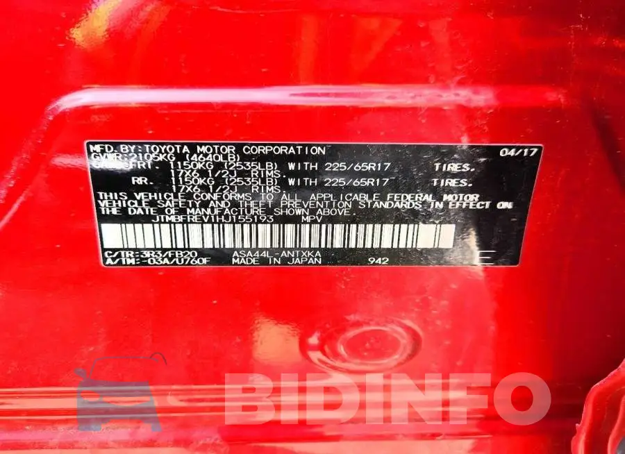 JTMBFREV1HJ155193 Photo# 14