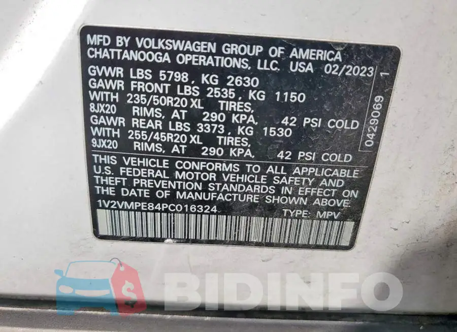 1V2VMPE84PC016324 Photo# 13