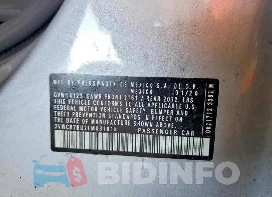 3VWCB7BU2LM031815 Photo# 13