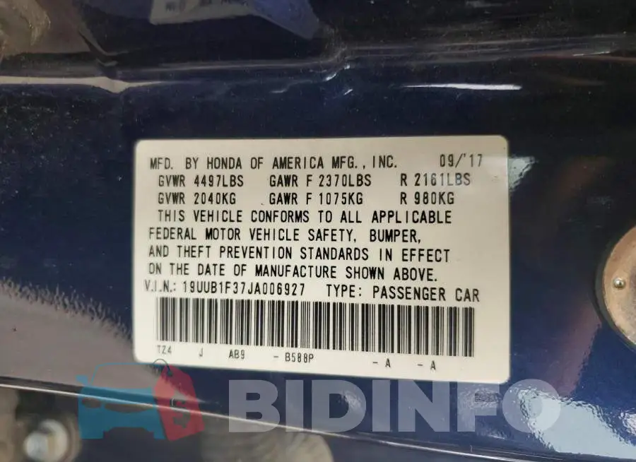 19UUB1F37JA006927 Photo# 12