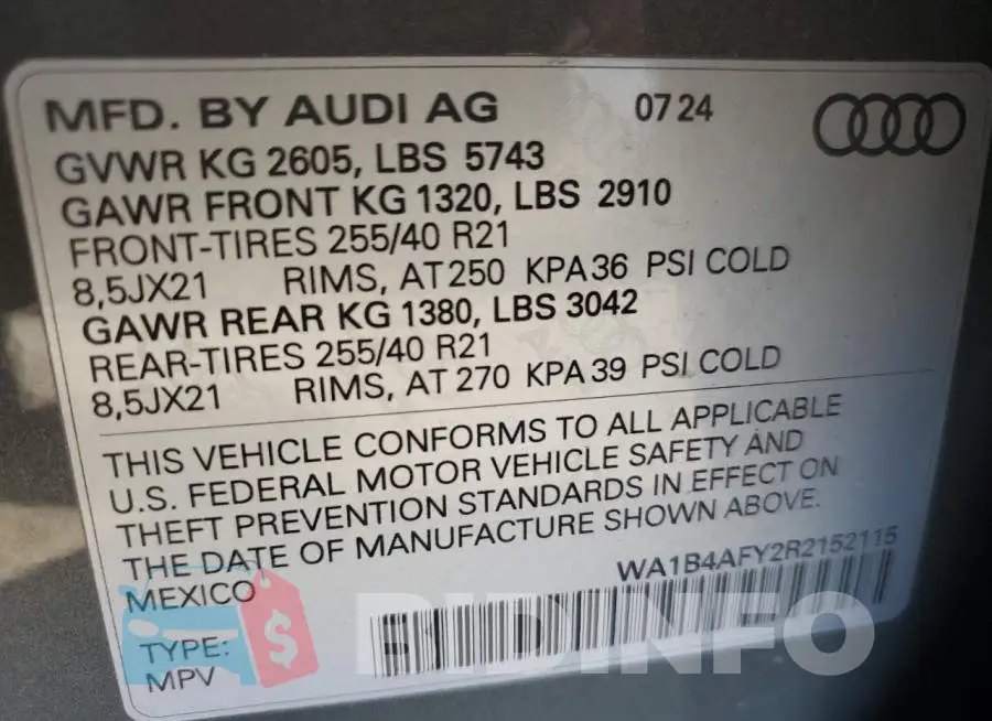 WA1B4AFY2R2152115 Photo# 13