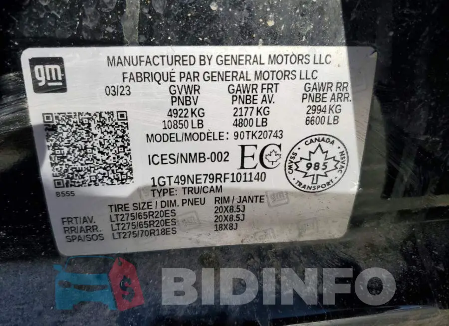 1GT49NE79RF101140 Photo# 12
