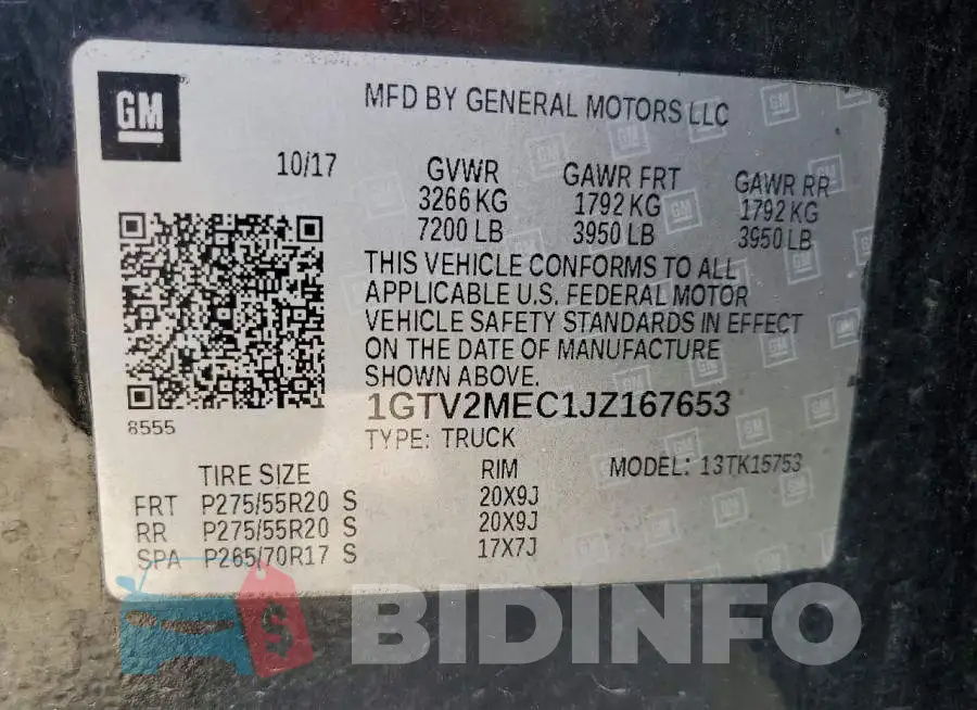 1GTV2MEC1JZ167653 Photo# 12