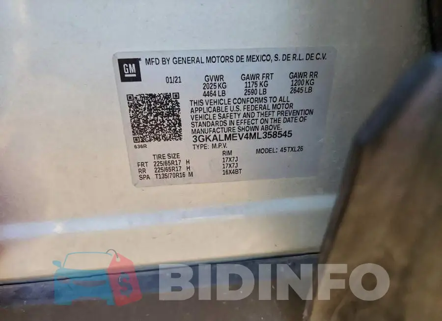 3GKALMEV4ML358545 Photo# 13