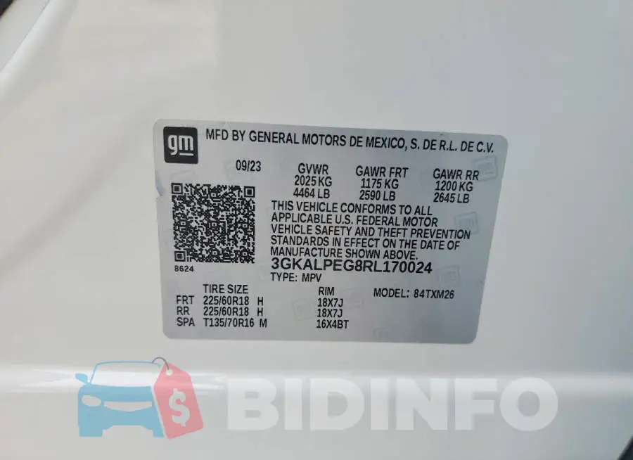 3GKALPEG8RL170024 Photo# 13