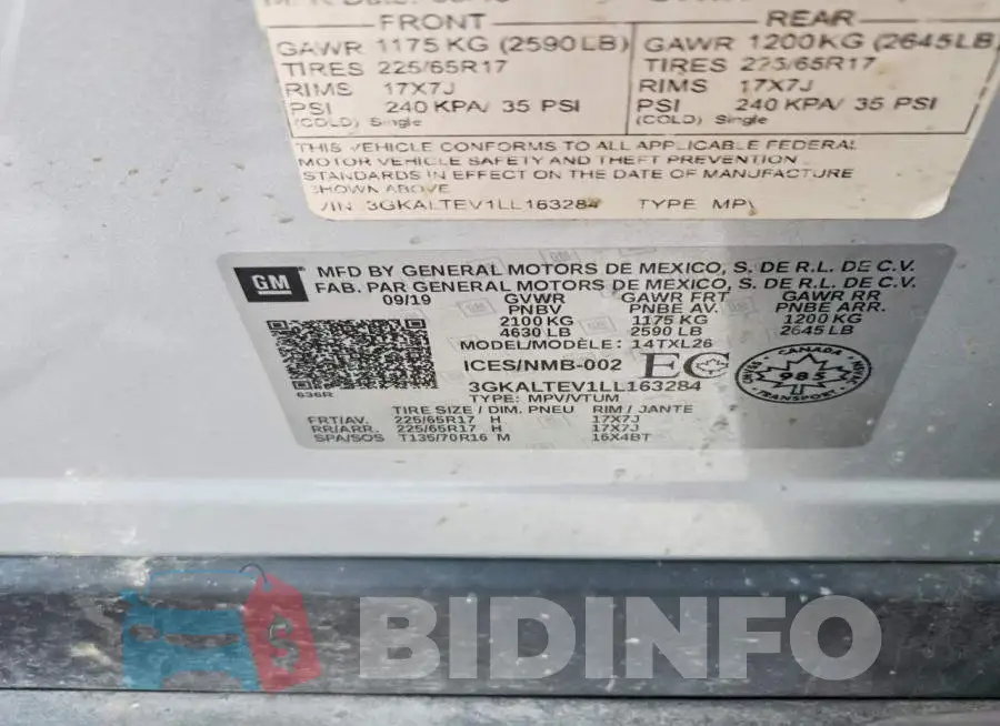 3GKALTEV1LL163284 Photo# 13