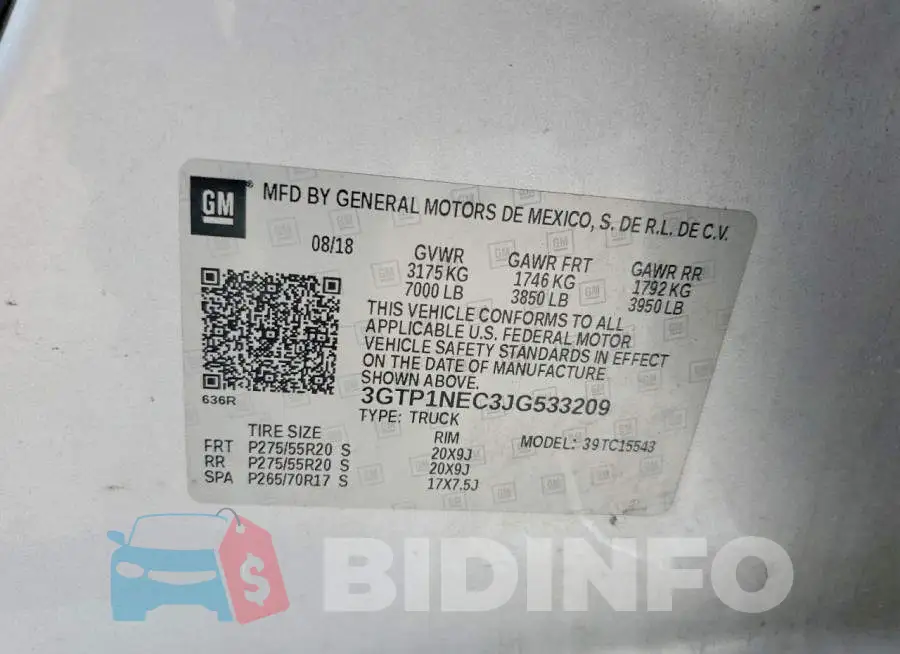 3GTP1NEC3JG533209 Photo# 12