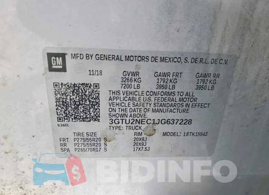 3GTU2NEC1JG637228 Photo# 12