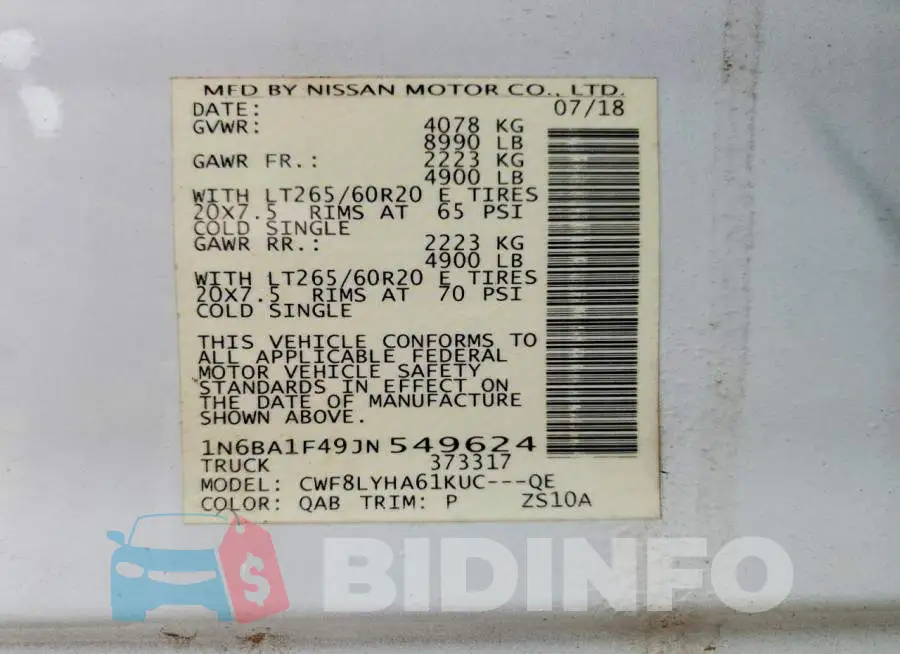 1N6BA1F49JN549624 Photo# 12