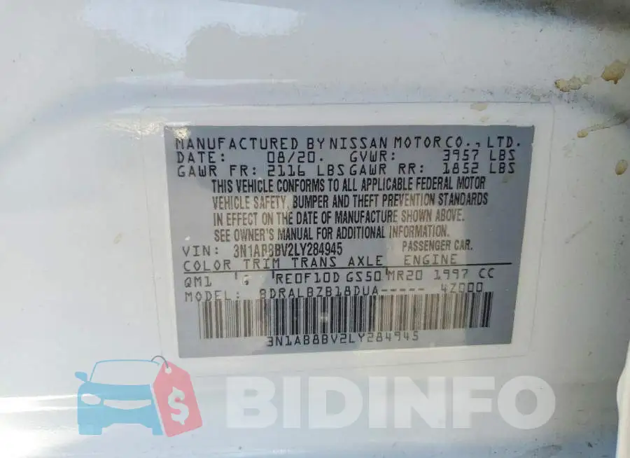3N1AB8BV2LY284945 Photo# 12