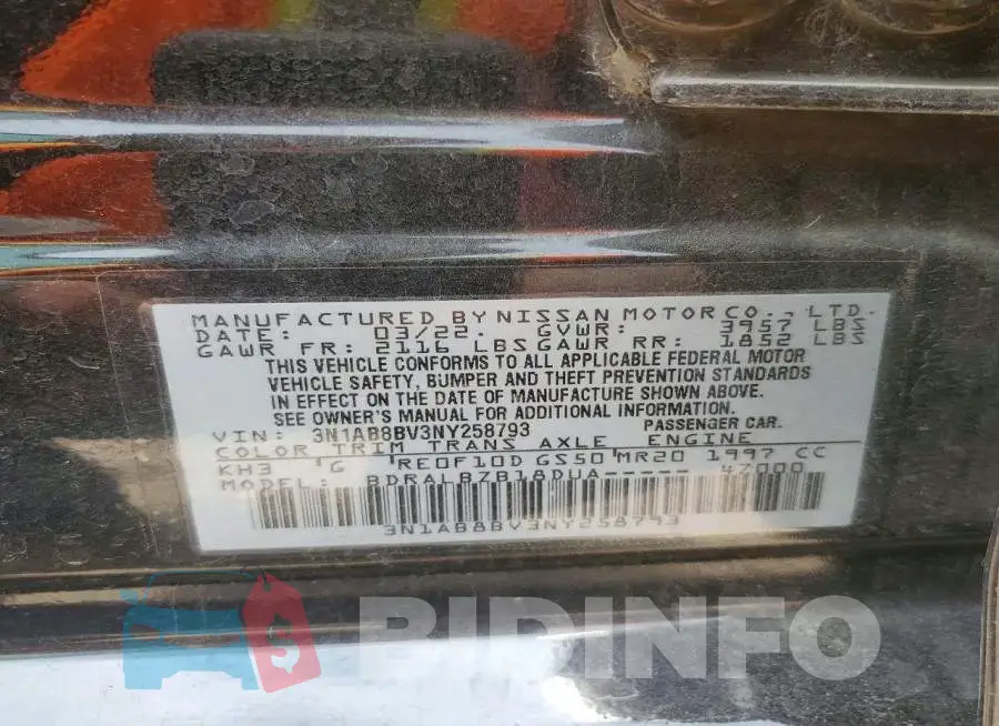 3N1AB8BV3NY258793 Photo# 13