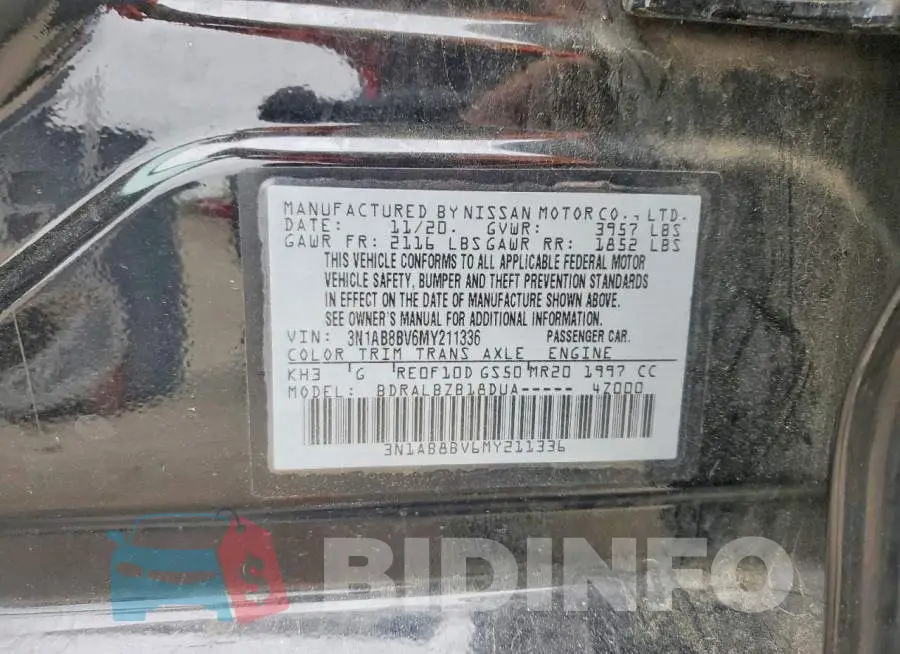 3N1AB8BV6MY211336 Photo# 12