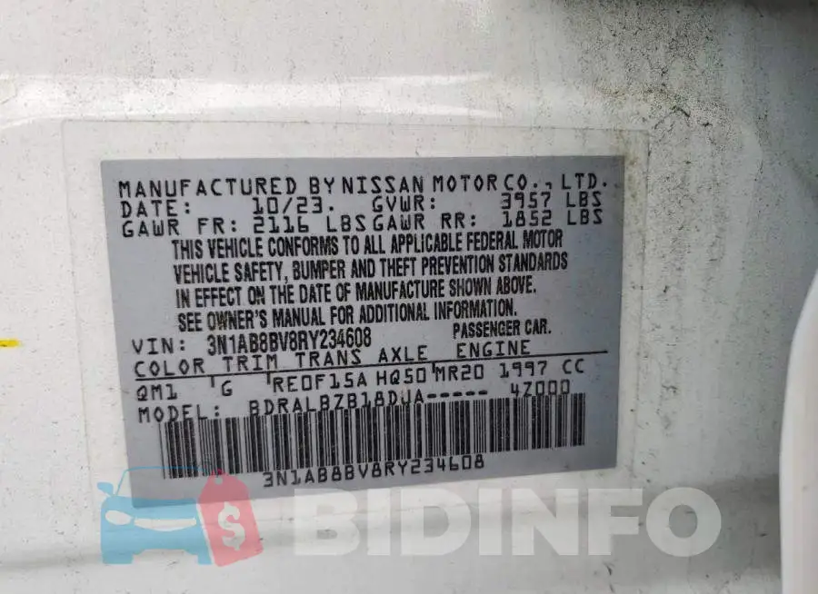 3N1AB8BV8RY234608 Photo# 12