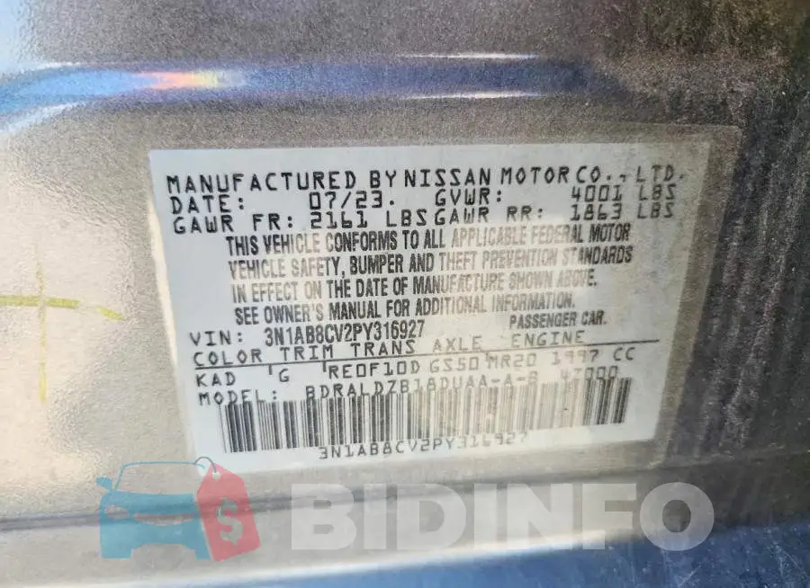 3N1AB8CV2PY316927 Photo# 12