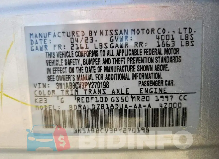 3N1AB8CV3PY270198 Photo# 12