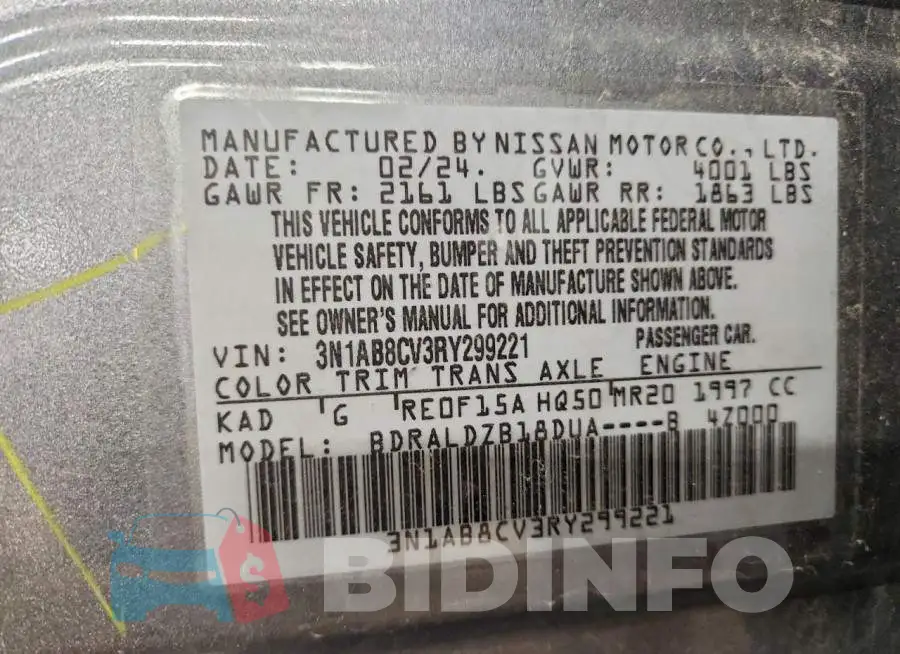 3N1AB8CV3RY299221 Photo# 12
