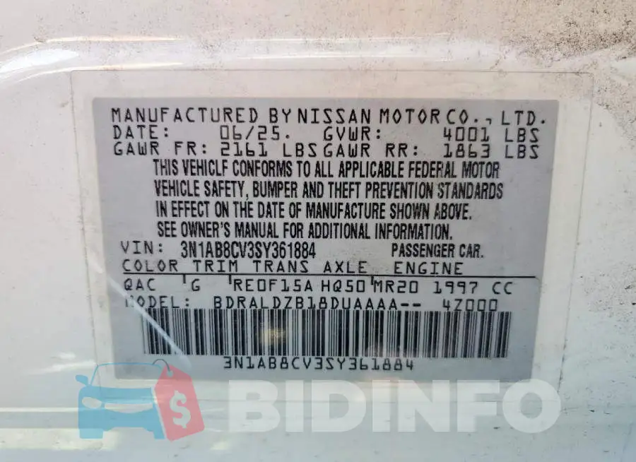 3N1AB8CV3SY361884 Photo# 12