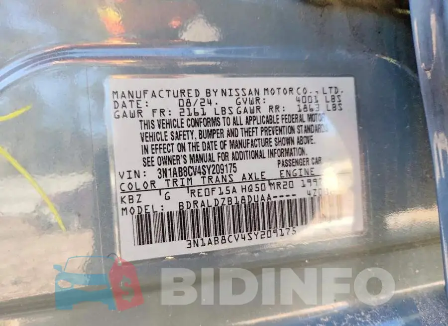 3N1AB8CV4SY209175 Photo# 12