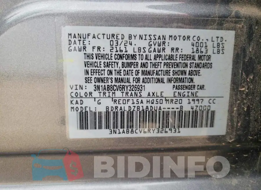 3N1AB8CV6RY326931 Photo# 12