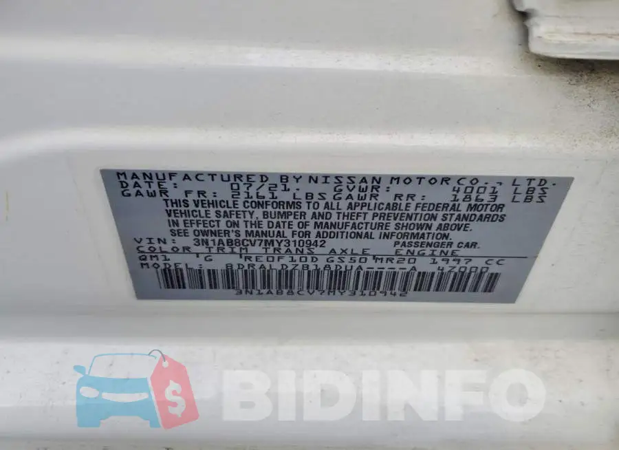 3N1AB8CV7MY310942 Photo# 12