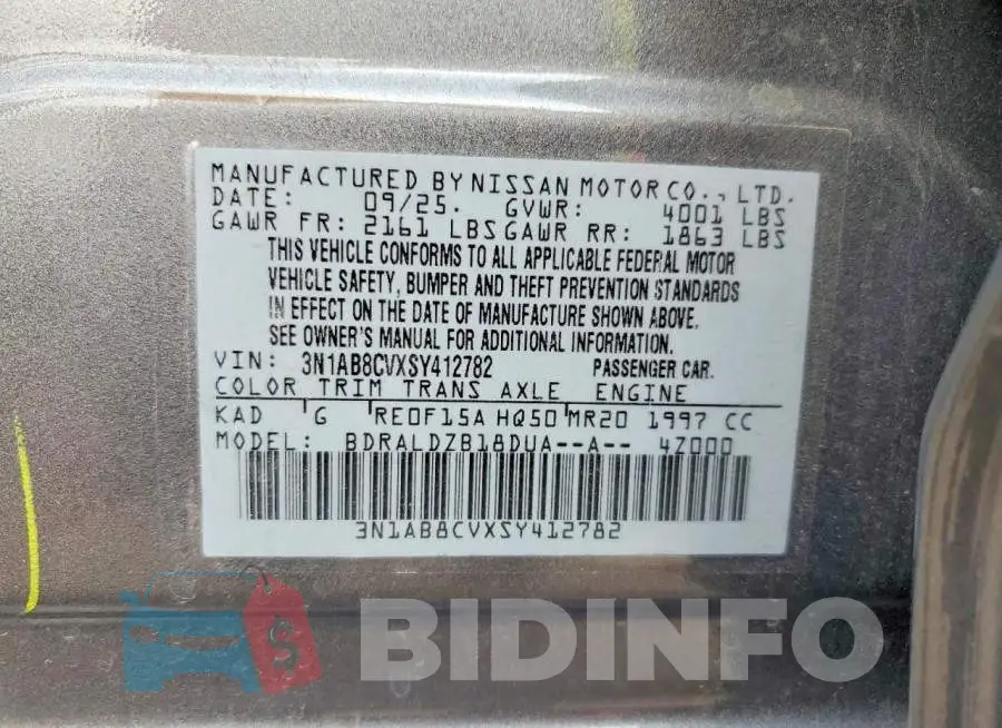 3N1AB8CVXSY412782 Photo# 12