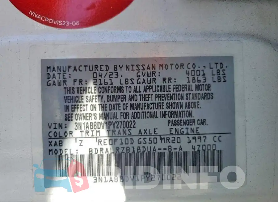 3N1AB8DV1PY270022 Photo# 12