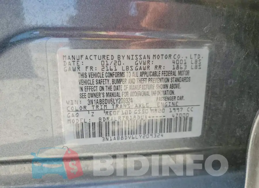 3N1AB8DV6LY209324 Photo# 13