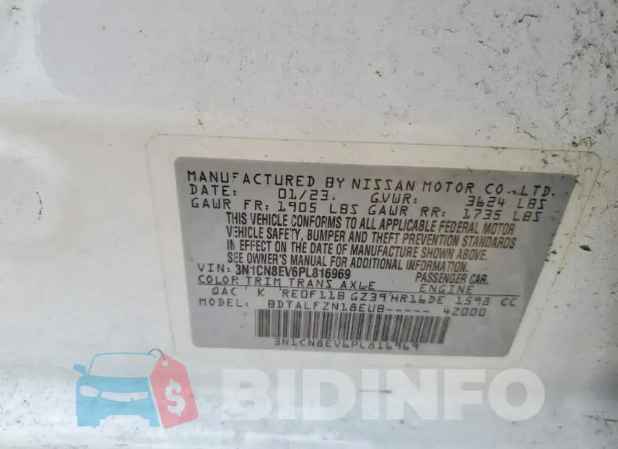 3N1CN8EV6PL816969 Photo# 12
