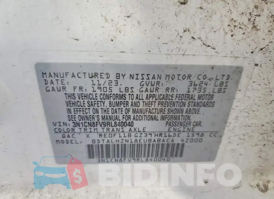 3N1CN8FV9RL840040 Photo# 13
