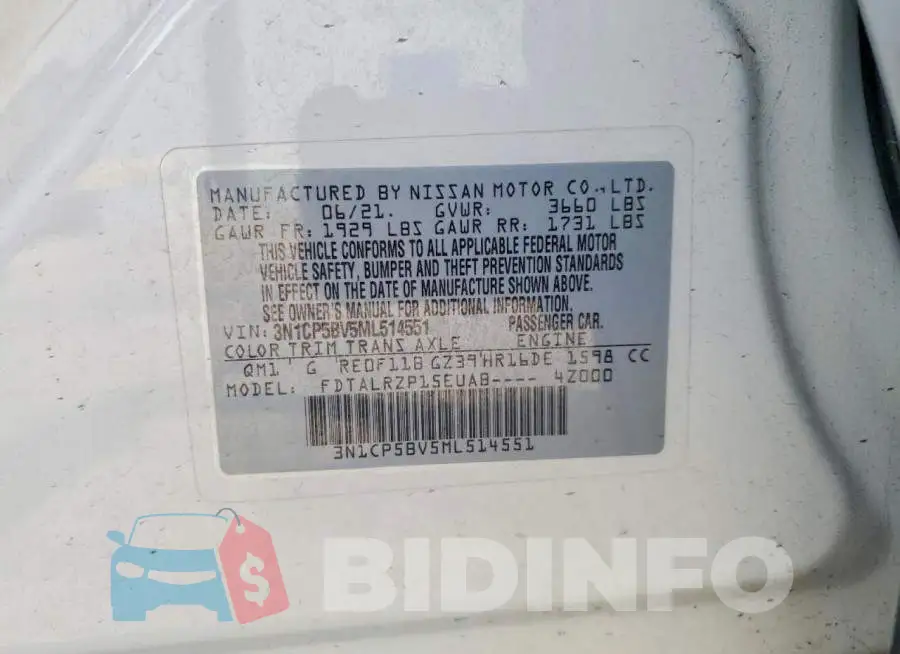 3N1CP5BV5ML514551 Photo# 13