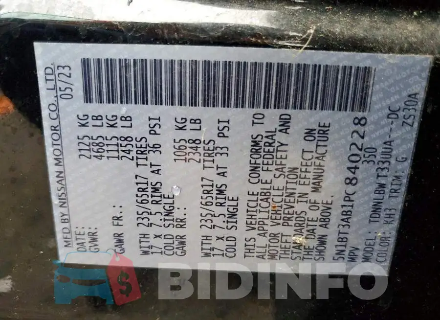5N1BT3AB1PC840228 Photo# 13