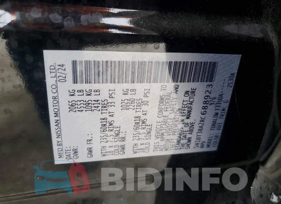 5N1BT3BA2RC688923 Photo# 12