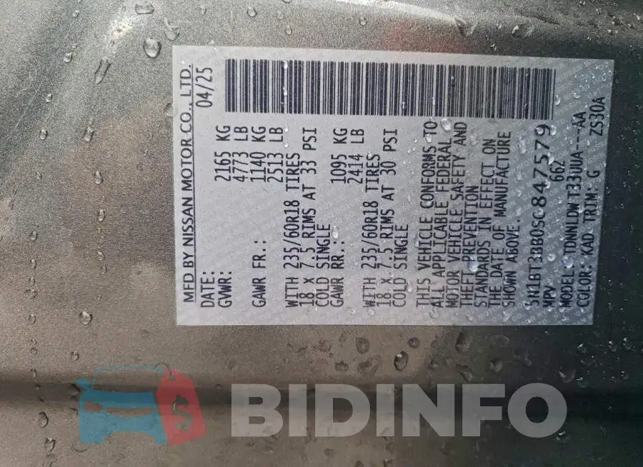 5N1BT3BB0SC847579 Photo# 13