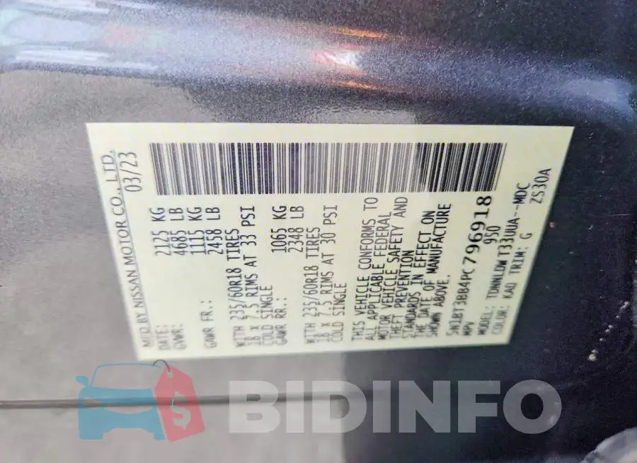 5N1BT3BB4PC796918 Photo# 13