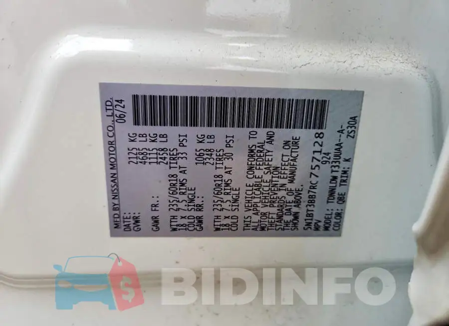 5N1BT3BB7RC757128 Photo# 13