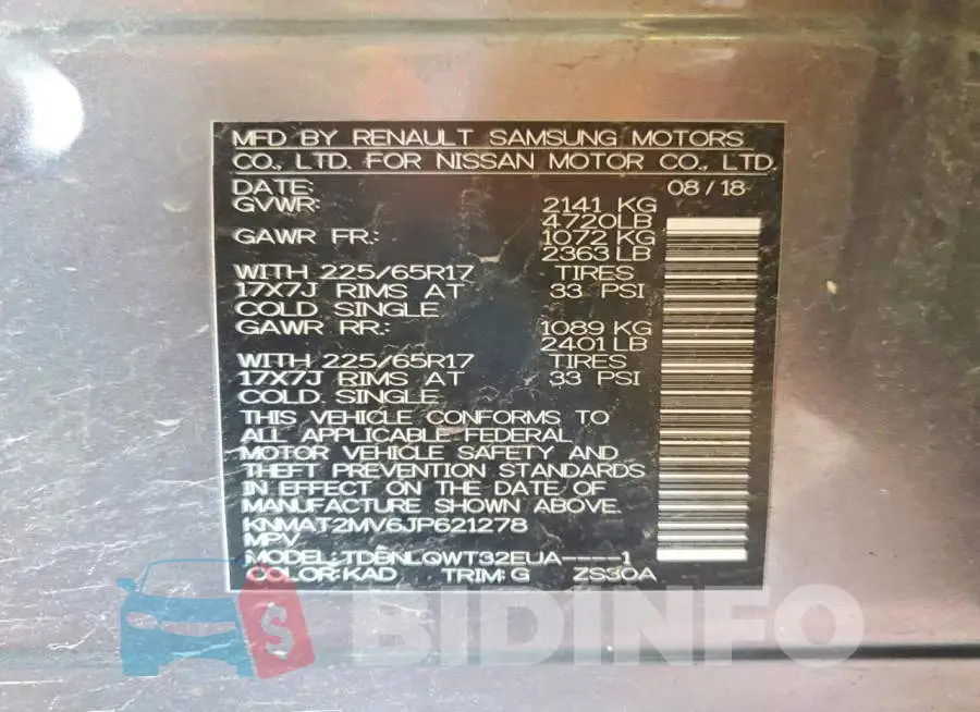 KNMAT2MV6JP621278 Photo# 13