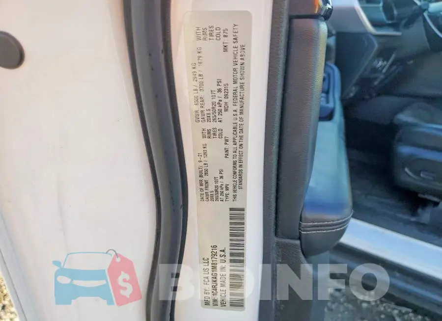 1C4RJKAG1M8179216 Photo# 13