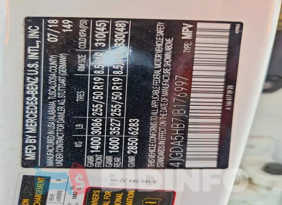 4JGDA5HB7JB176997 Photo# 13
